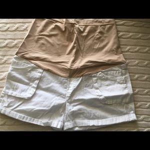White maternity shorts MEDIUM